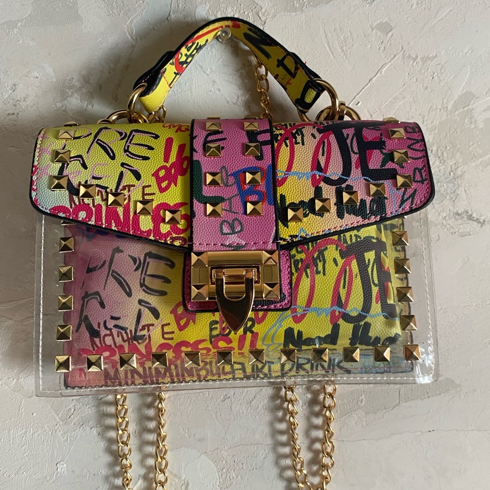 Colorful Graffiti Print Women's Bag